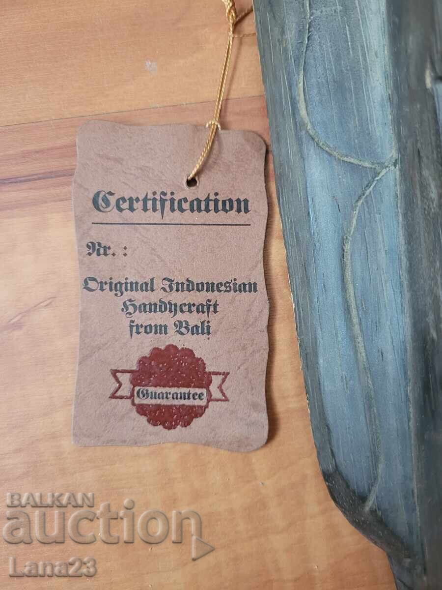 Mască vintage din lemn - 7