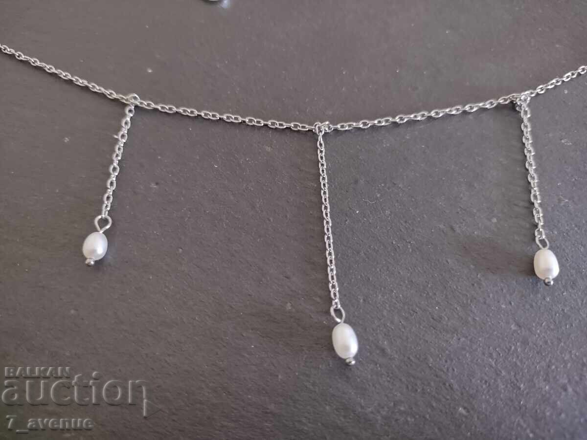 COLIER de marcă cu perle naturale albe cu preț € 19.99 | 39.10 BGN