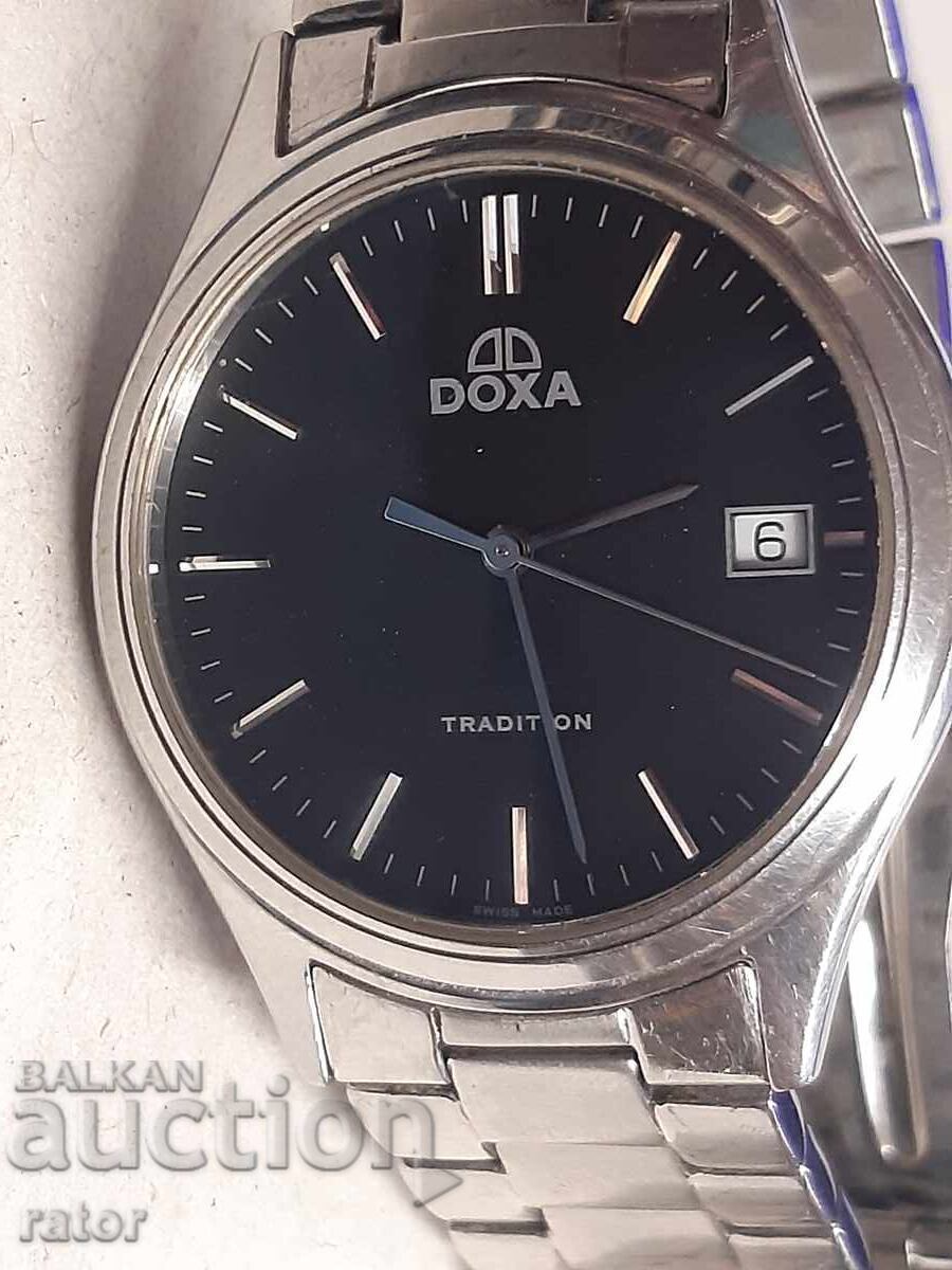 Ανδρικό ρολόι DOXA TRADITION - διατηρημένο, λειτουργικό, με κουτί με τιμή € 75.00 | 146.69 BGN Ανδρικό ρολόι DOXA TRADITION - διατηρημένο, λειτουργικό, με κουτί με τιμή € 75.00 | 146.69 BGN