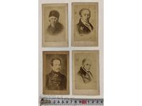 4 POZE CU POEȚI ȘI SCRIITORI RUȘI, POZĂ VECHE, CARTON
