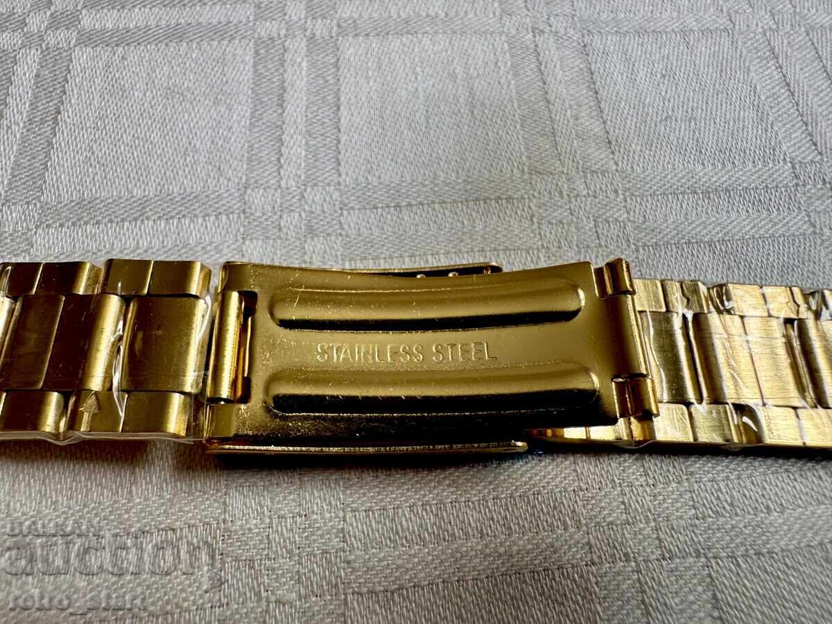 Delivery of Metal yellow watch strap, stable!