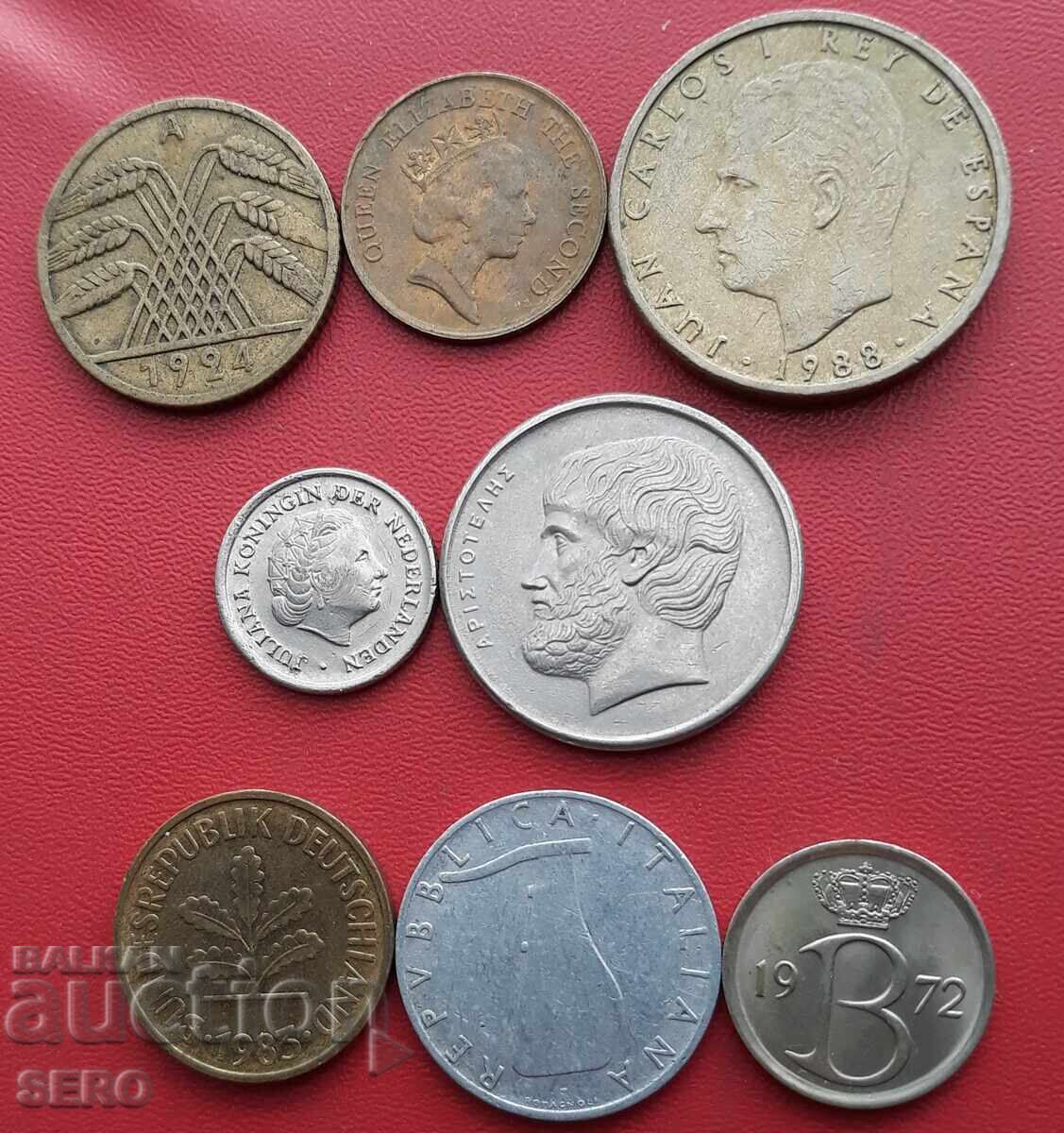 Lot mixt de 8 monede cu preț € 0.50 | 0.98 BGN