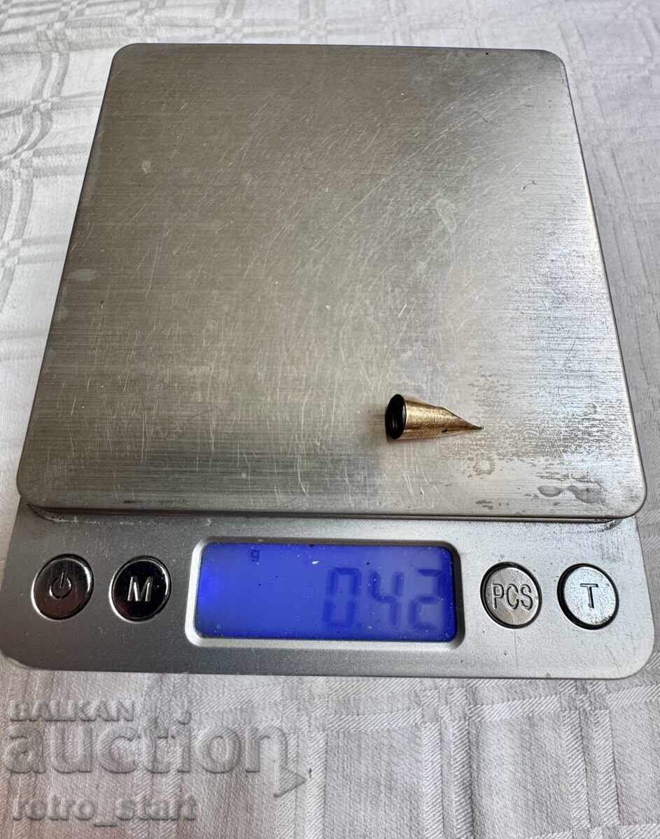 12 karat gold nib, 0.42 grams - 6