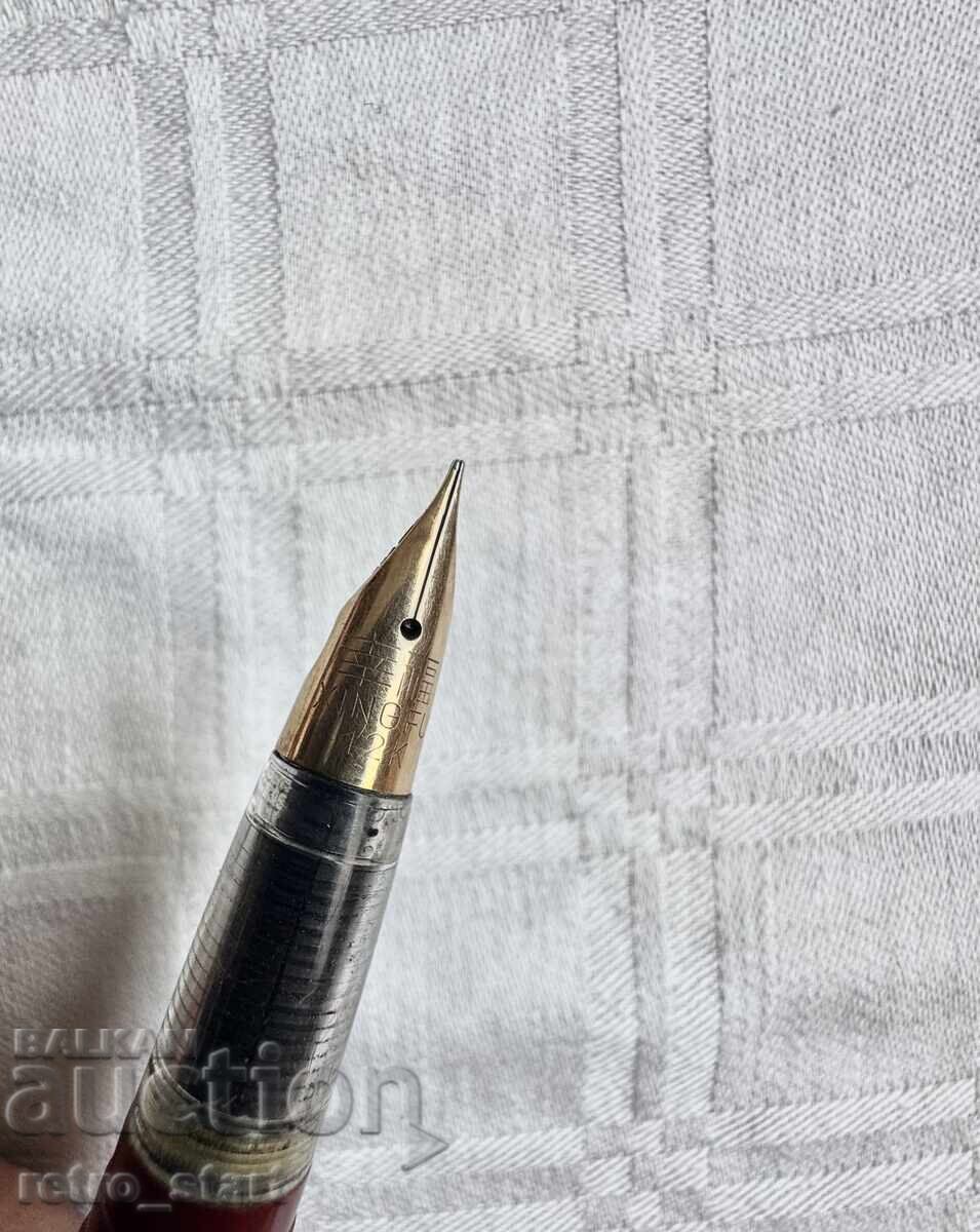 12 karat gold nib, 0.42 grams