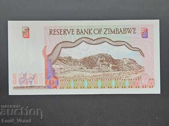 Zimbabwe 5 Dolari 1997 UNC cu preț € 4.50 | 8.80 BGN