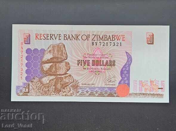 Zimbabwe 5 Dolari 1997 UNC