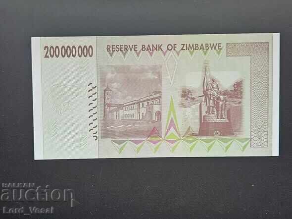 Zimbabwe 200 000 000 Dolari 2008 UNC cu preț € 5.50 | 10.76 BGN