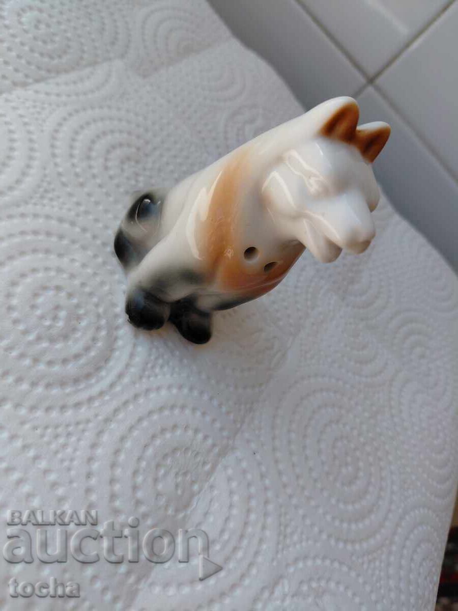 Figurină din porțelan "Câine", solniță