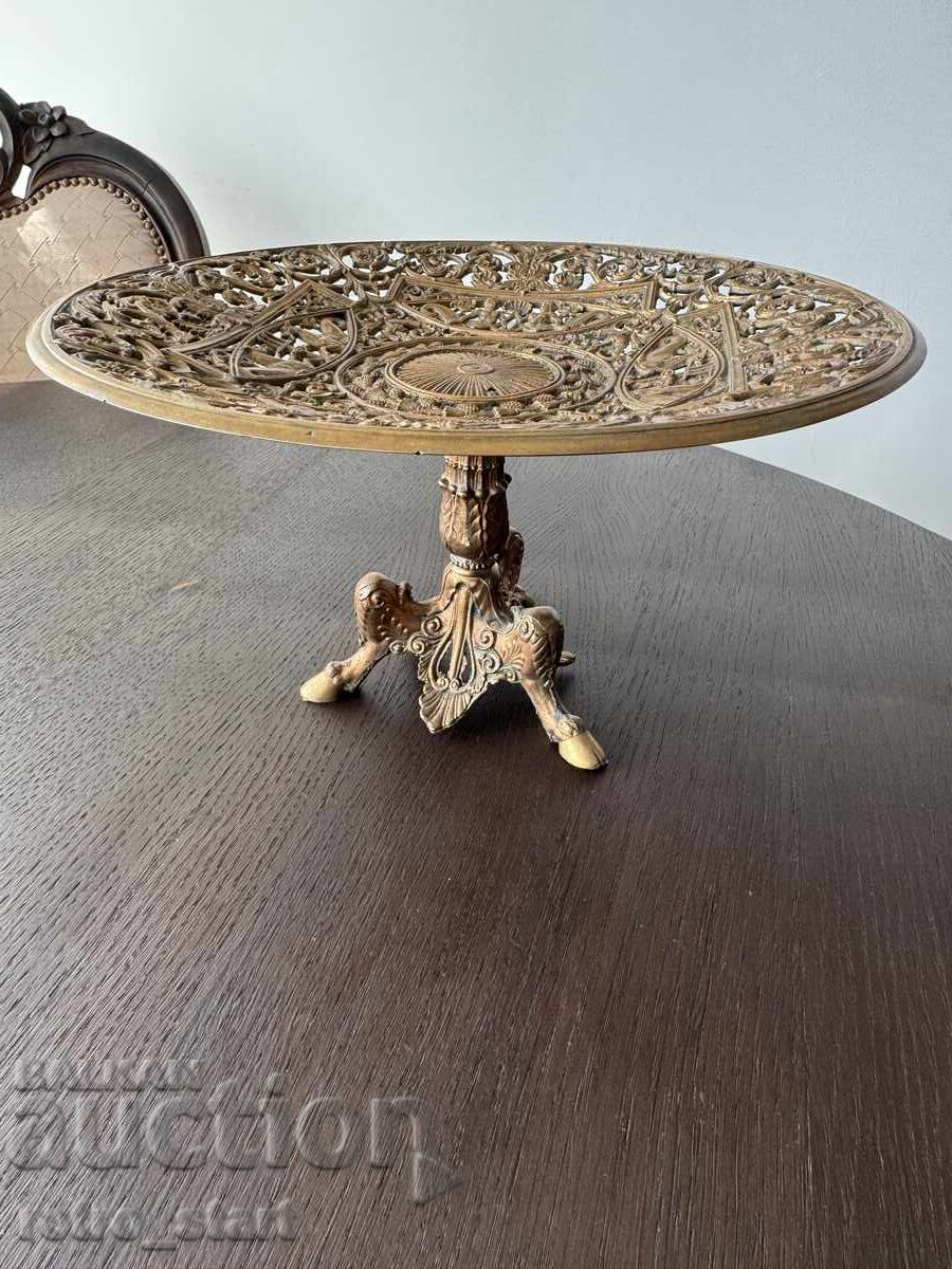 Antique French fruit bowl, bronze - 6