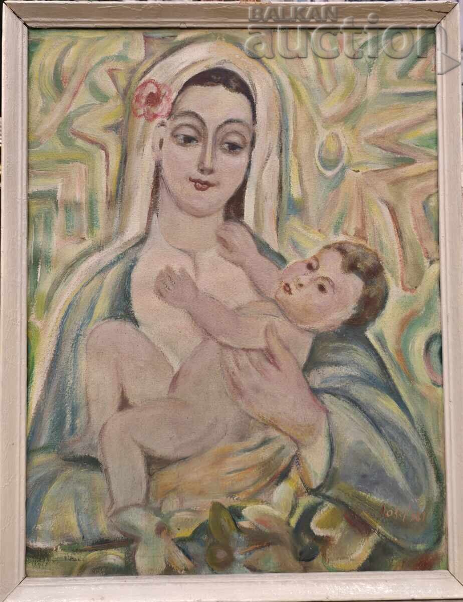 Auction B.Z.Ts Georgi Lazov /1904-1987/ Madonna Auction B.Z.Ts Georgi Lazov /1904-1987/ Madonna