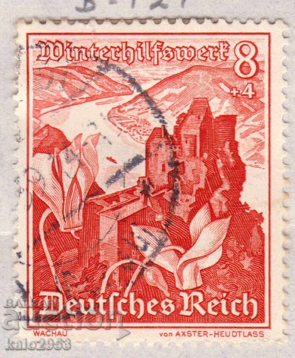 Germania/Al Treilea Reich-Al Doilea Război Mondial 1940-Ajutor de iarnă-Clădiri, ștampilă Germania/Al Treilea Reich-Al Doilea Război Mondial 1940-Ajutor de iarnă-Clădiri, ștampilă