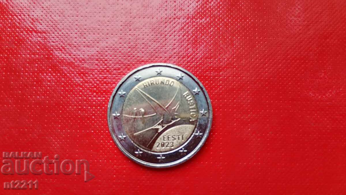 2 Euro coin Estonia swallow