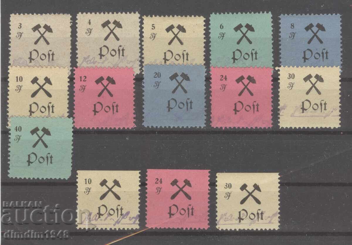 Germania 1945 - "Großräschen" curat cu adeziv original