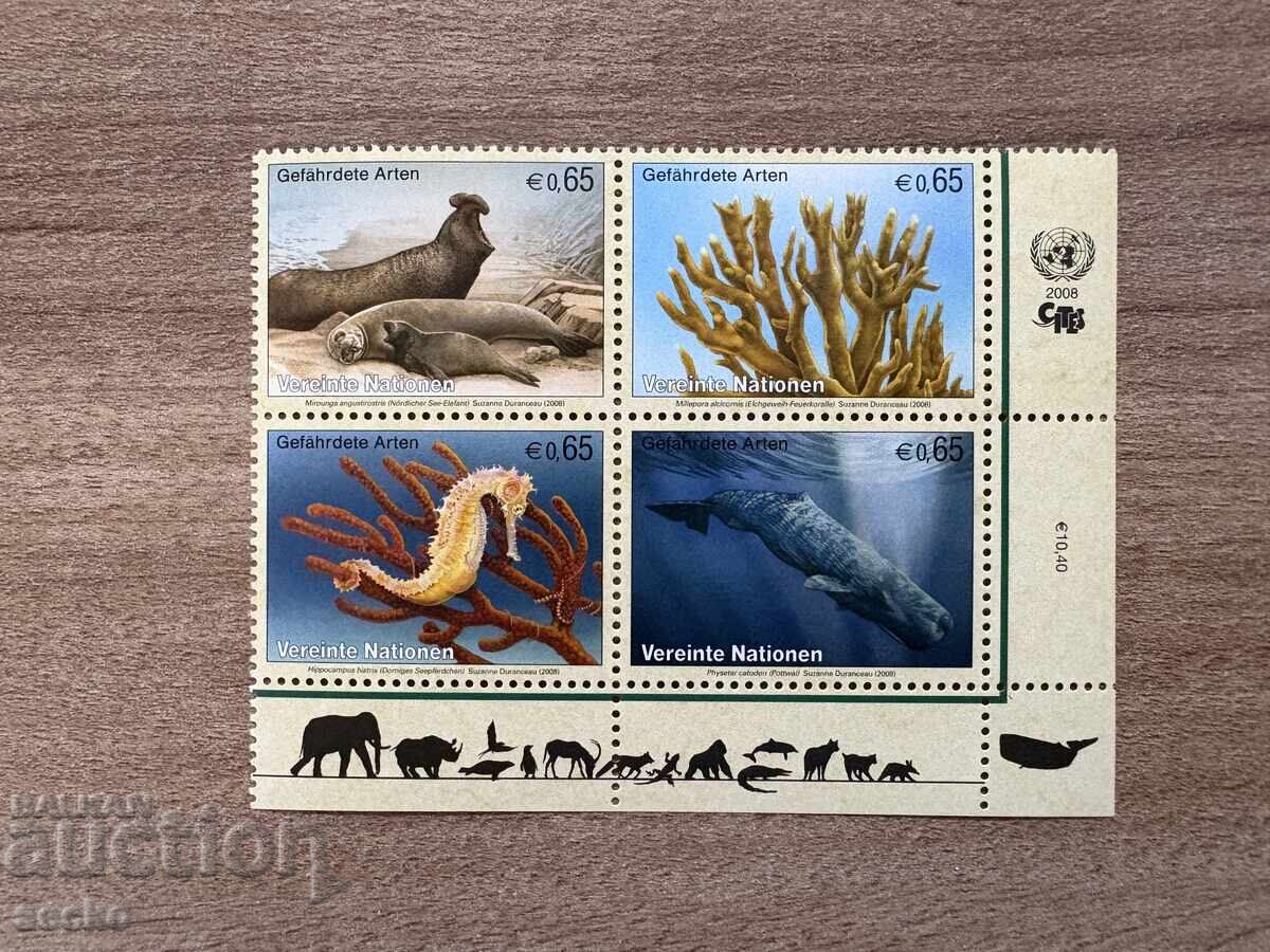 ONU Viena - Animale pe cale de dispariție (2008) MNH