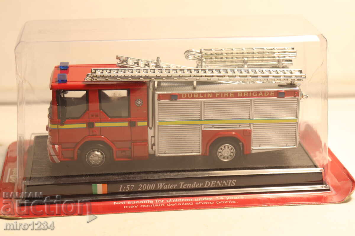 MODEL MAȘINUȚĂ CAMION DE POMPIERI 1/57