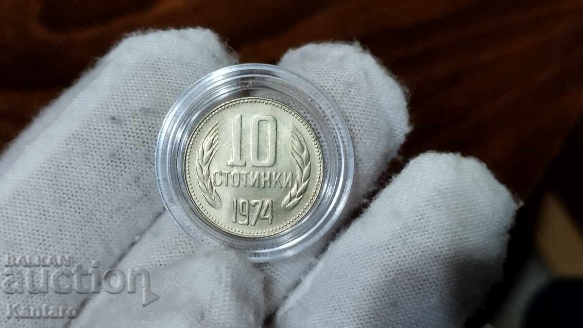 Licitație Monedă - BULGARIA - 10 stotinki - 1974 - UNC - 2