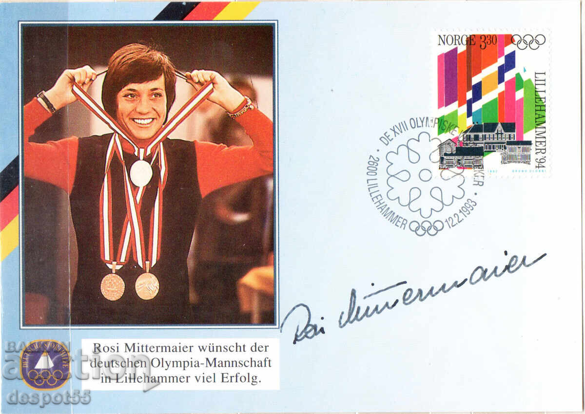 1993. Norvegia. Rosi Mittermaier - schioare alpină germană 1993. Norvegia. Rosi Mittermaier - schioare alpină germană