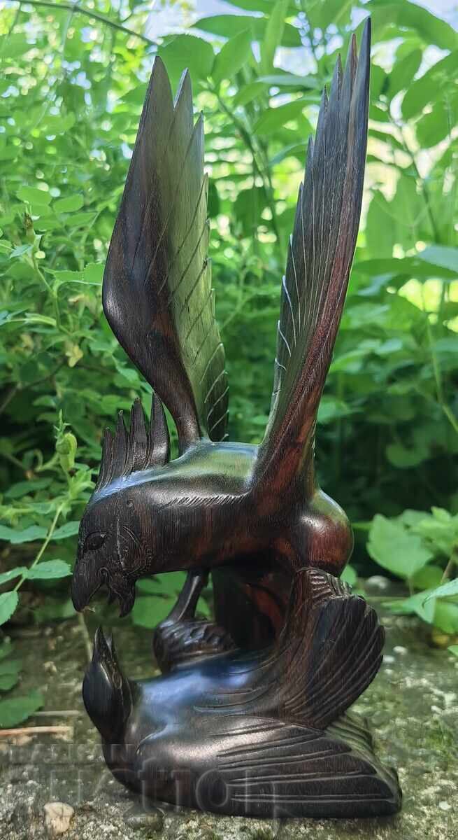 Livrarea FIGURINĂ DIN LEMN SCULPTURĂ PĂSĂRI PASĂRE VULTUR