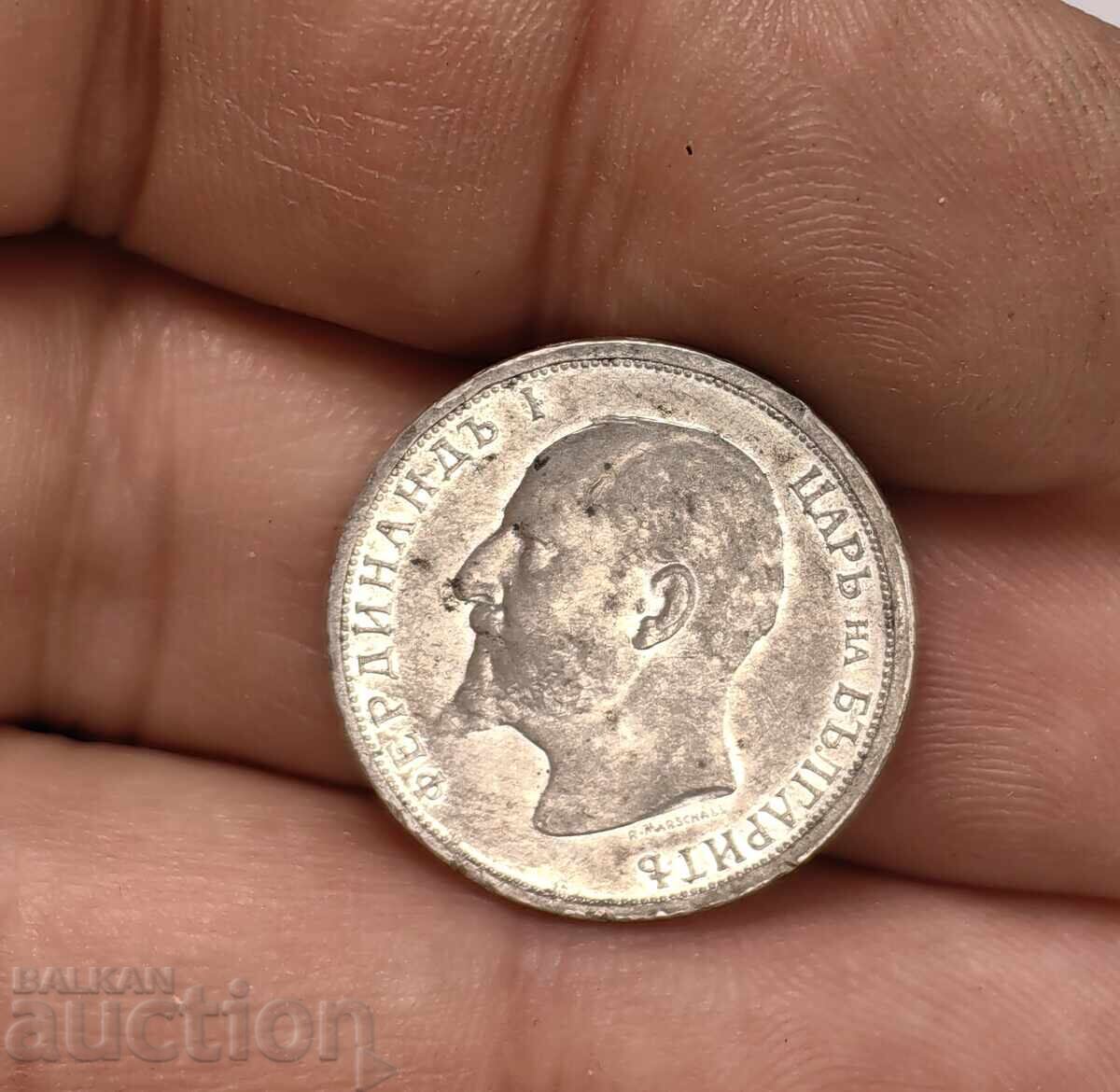 1913 1 LEV MONEDĂ DE ARGINT BULGARIA ARGINT PENTRU COLECȚIE - 5