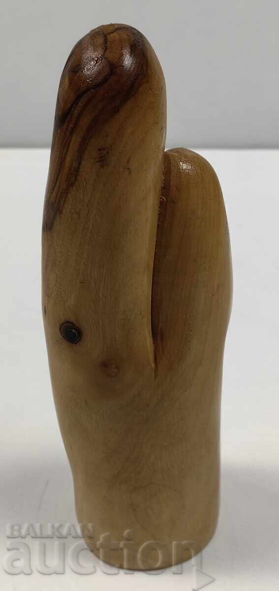 MAMA COPIL STILIZAT FIGURA DIN LEMN STATUETA SCULPA - 5
