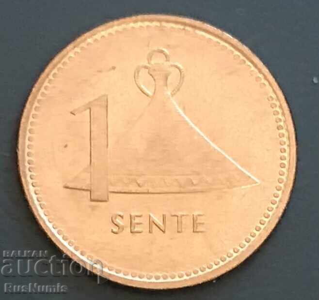 Lesotho. 1 sente 1992 cu preț € 2.05 | 4.01 BGN Lesotho. 1 sente 1992 cu preț € 2.05 | 4.01 BGN