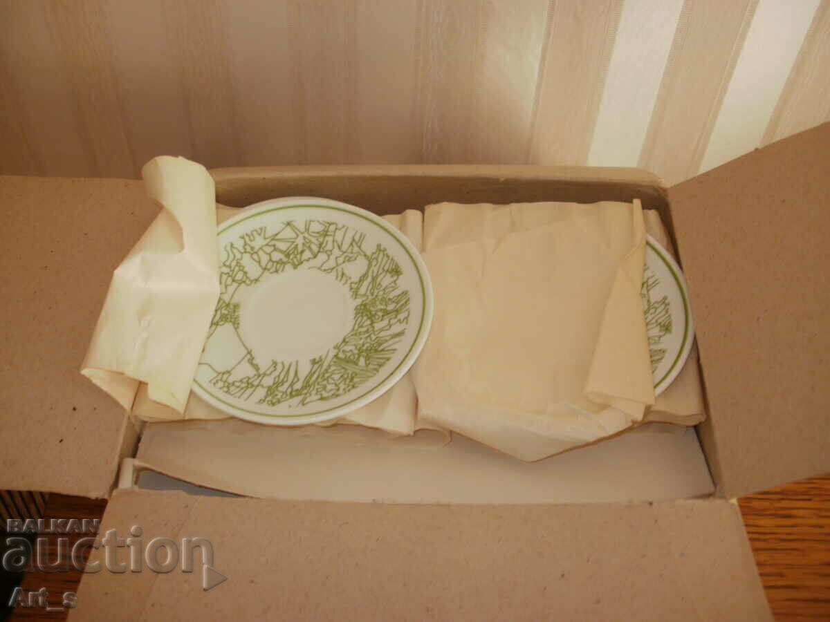 Set de cafea din portelan romanesc de calitate nefolosit - 5