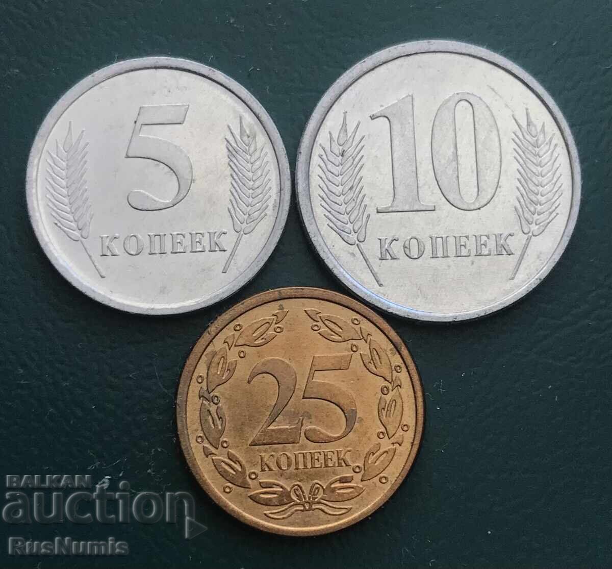 Приднестровие. 5,10 и 25 копейки 2005 г.