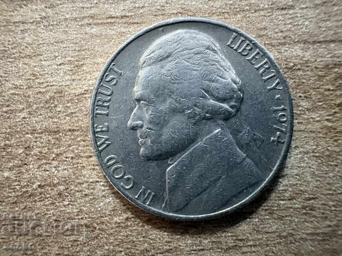 ΗΠΑ - 5 σεντς (1974) με τιμή € 0.10 | 0.20 BGN