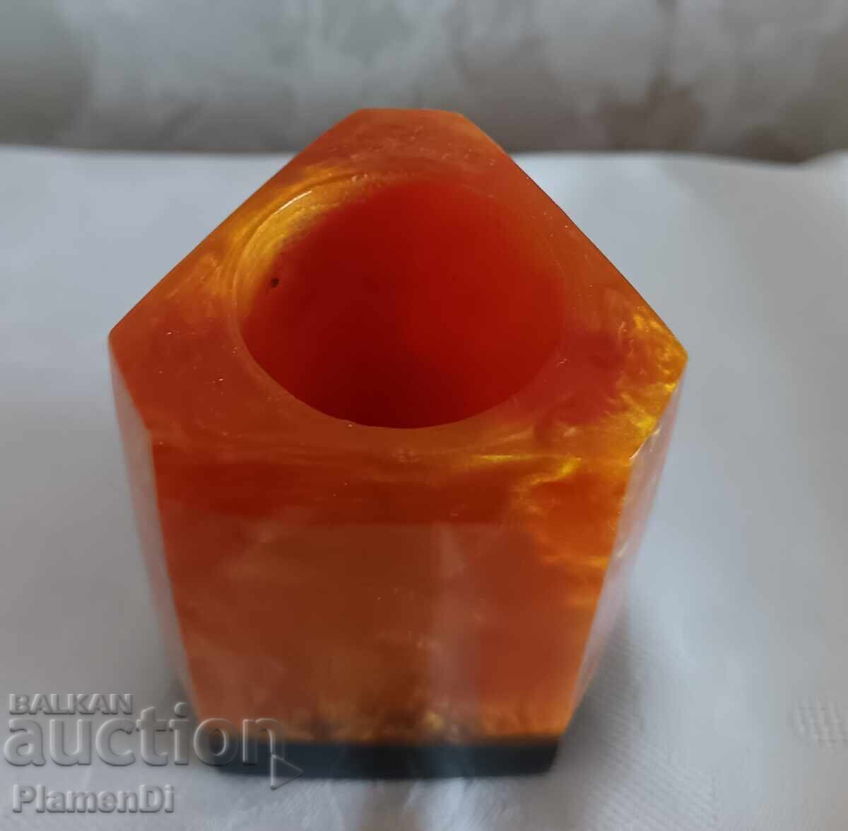 Retro pencil holder, Catalin pencil holder, Bakelite - 6