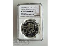 25 лева 1989 г. Футбол NGC PF 69