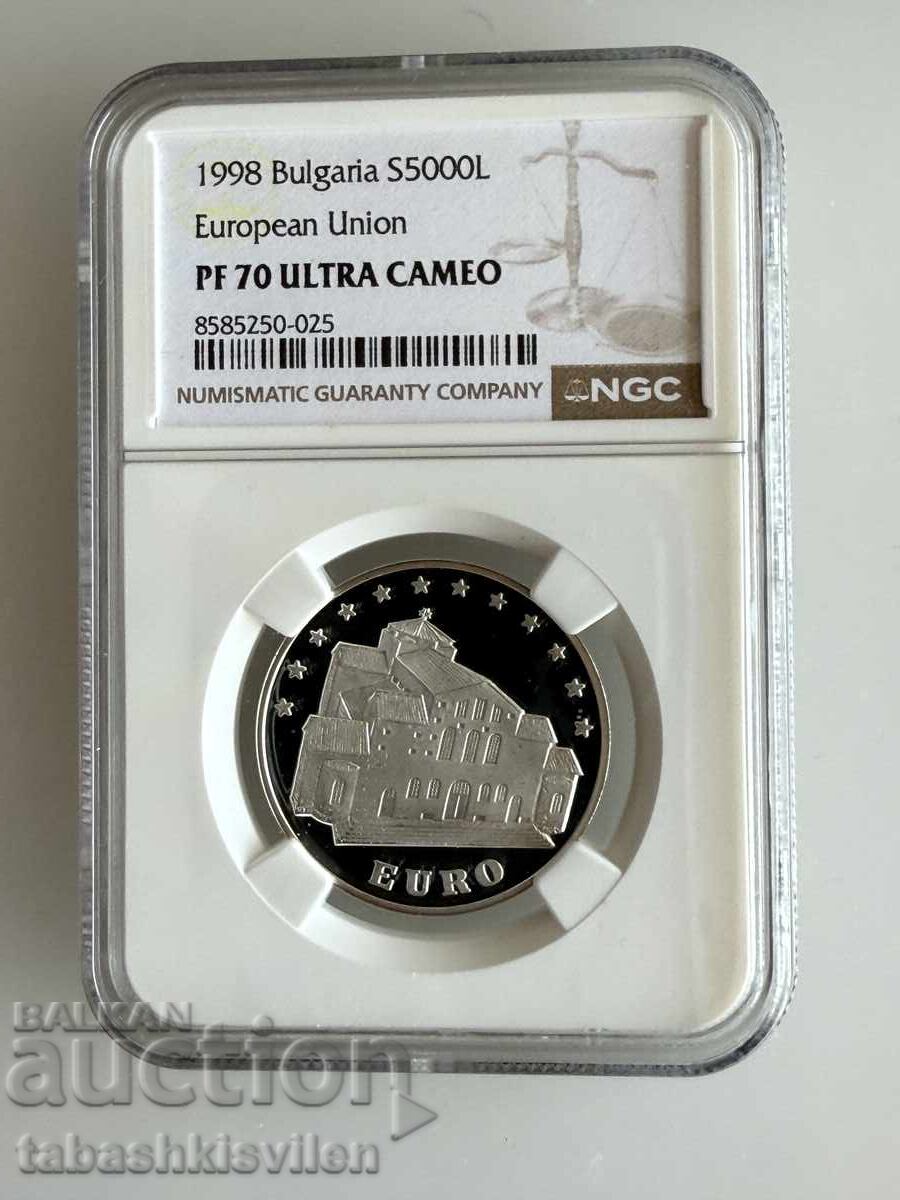 5000 leva 1998 biserica Sfânta Sofia NGC PF 70