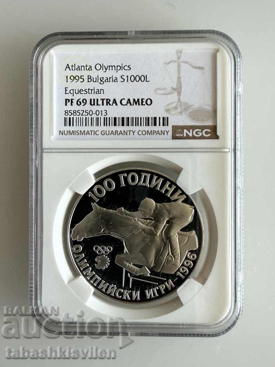 1000 leva 1995 jocheu pe cal NGC PF 69 1000 leva 1995 jocheu pe cal NGC PF 69