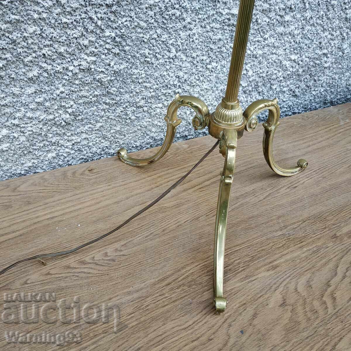 Παλιό ορειχάλκινο κηροπήγιο - λάμπα - Αγγλικό - Αντίκα - 6
