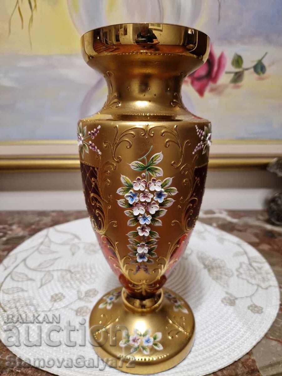 Licitație Vază superbă din cristal ceh Bohemia Licitație Vază superbă din cristal ceh Bohemia