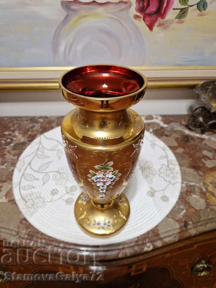 Livrarea Vază superbă din cristal ceh Bohemia Livrarea Vază superbă din cristal ceh Bohemia
