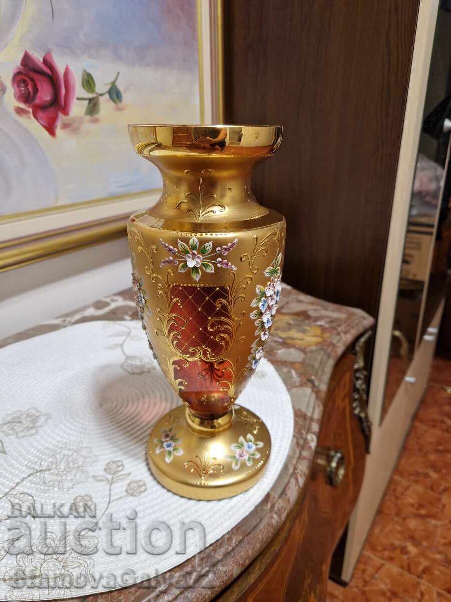 Vază superbă din cristal ceh Bohemia - 5 Vază superbă din cristal ceh Bohemia - 5
