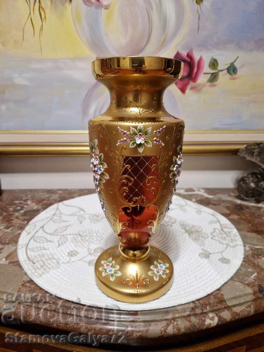 Vază superbă din cristal ceh Bohemia - 6 Vază superbă din cristal ceh Bohemia - 6