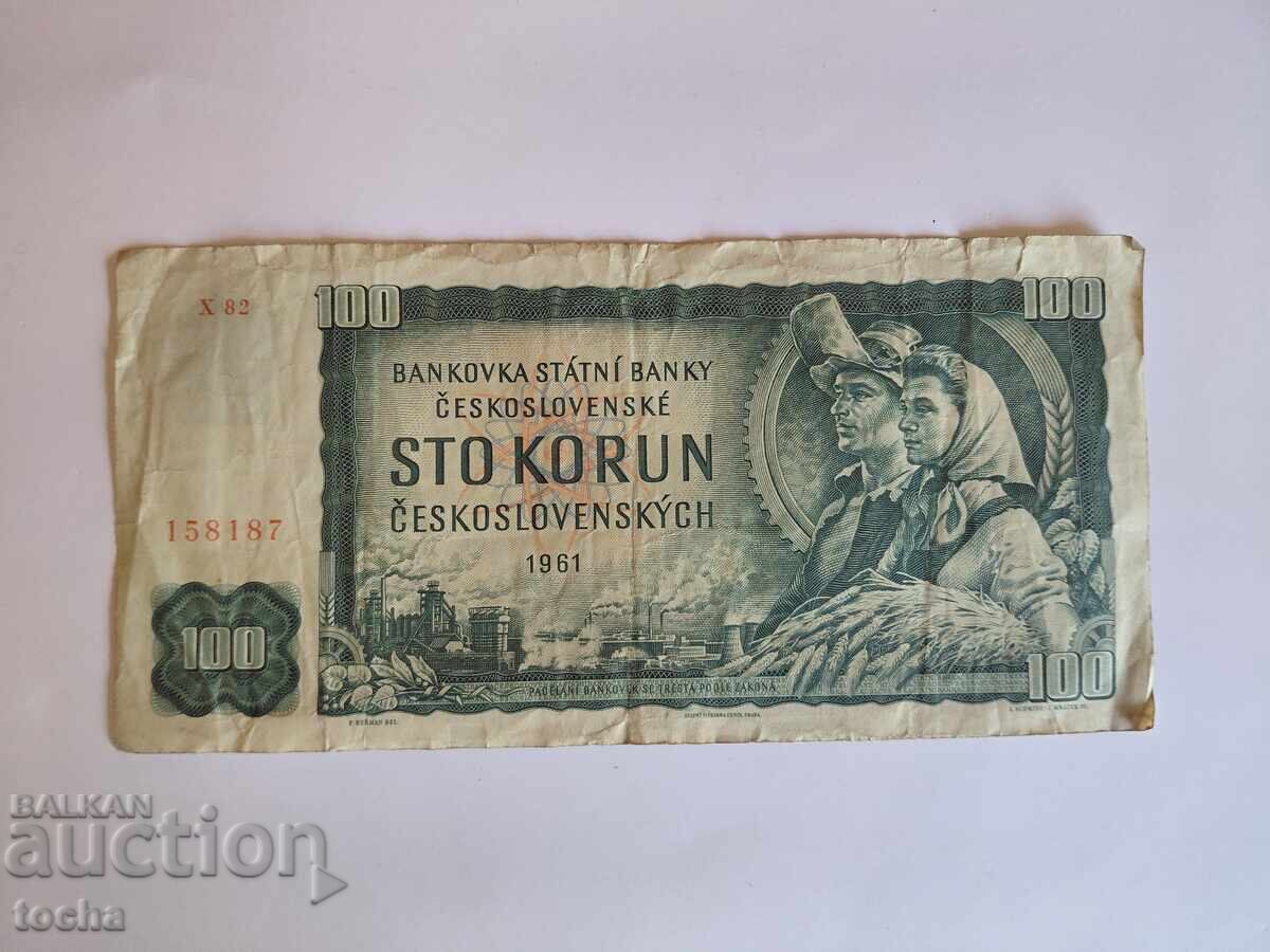 100 coroane, sto korun 1961