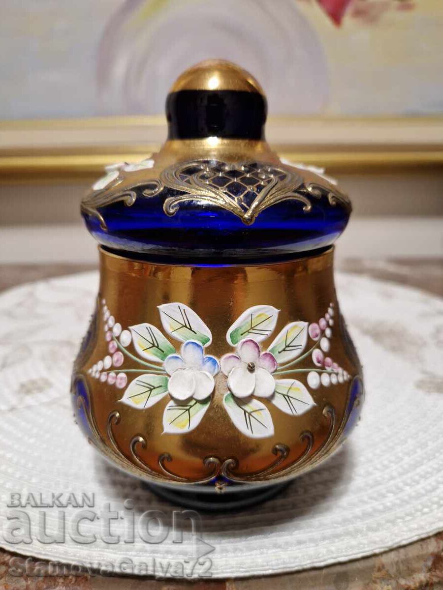 Minunată zaharniță antică din cristal de Boemia cu preț € 69.00 | 134.95 BGN