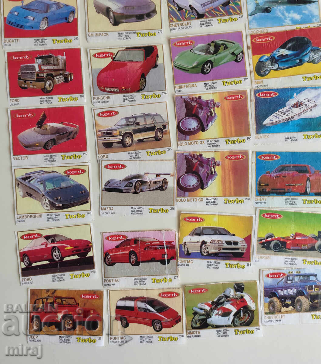 Licitație 80 buc. ABȚIBILDURI DE LA GUME Turbo Kent