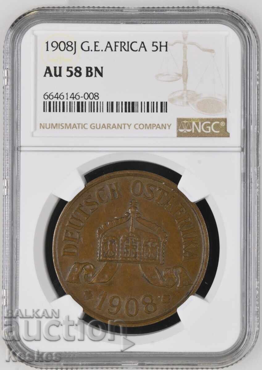 Africa Orientală Germană 5 helleri 1908