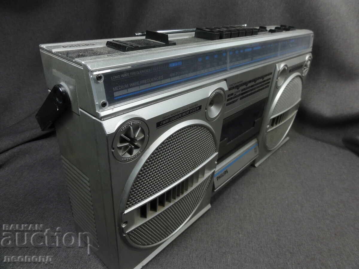 Licitație BZC VECHI RETRO TRANZISTOR RADIO CASETA PHILIPS