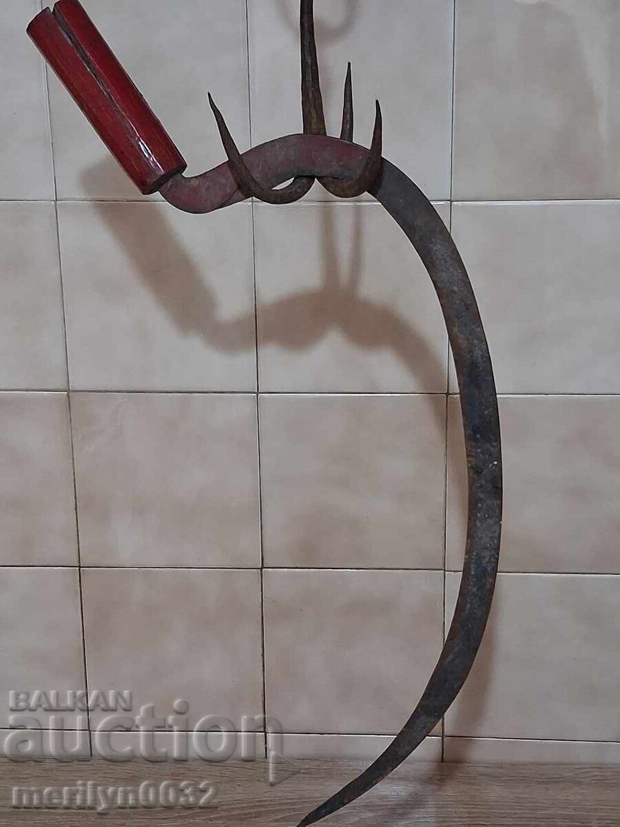 Licitație Secera veche de coasă, lamă, fier forjat