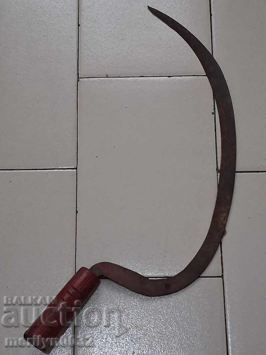 Secera veche de coasă, lamă, fier forjat - 6