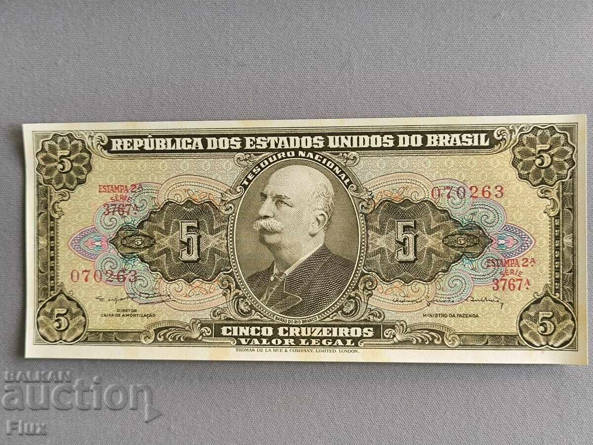 Banknote - Brazil - 5 Cruzeiros UNC | 1962