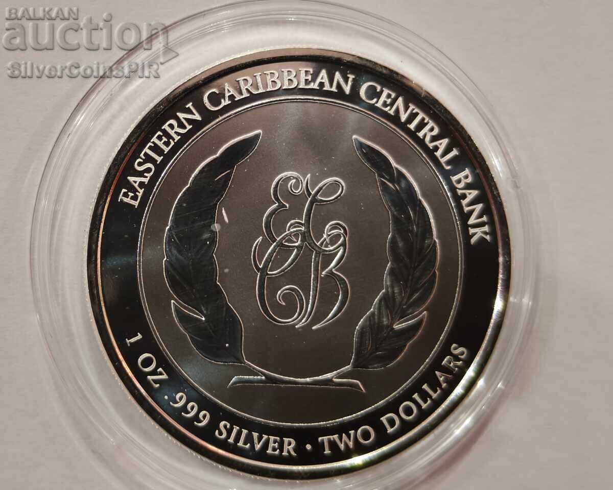Livrarea Argint 1 oz Pasăre 2023 Caraibe de Est