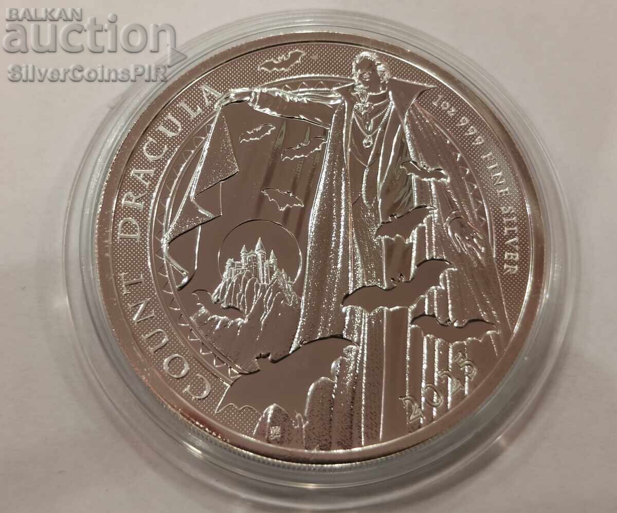 Argint 1 oz Conte Dracula 2025 Marea Britanie cu preț € 77.00 | 150.60 BGN