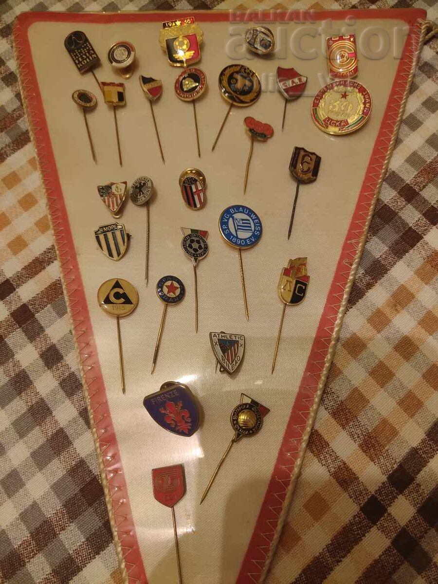 Colecție de insigne de fotbal BZȚ de la 0.01 cenți
