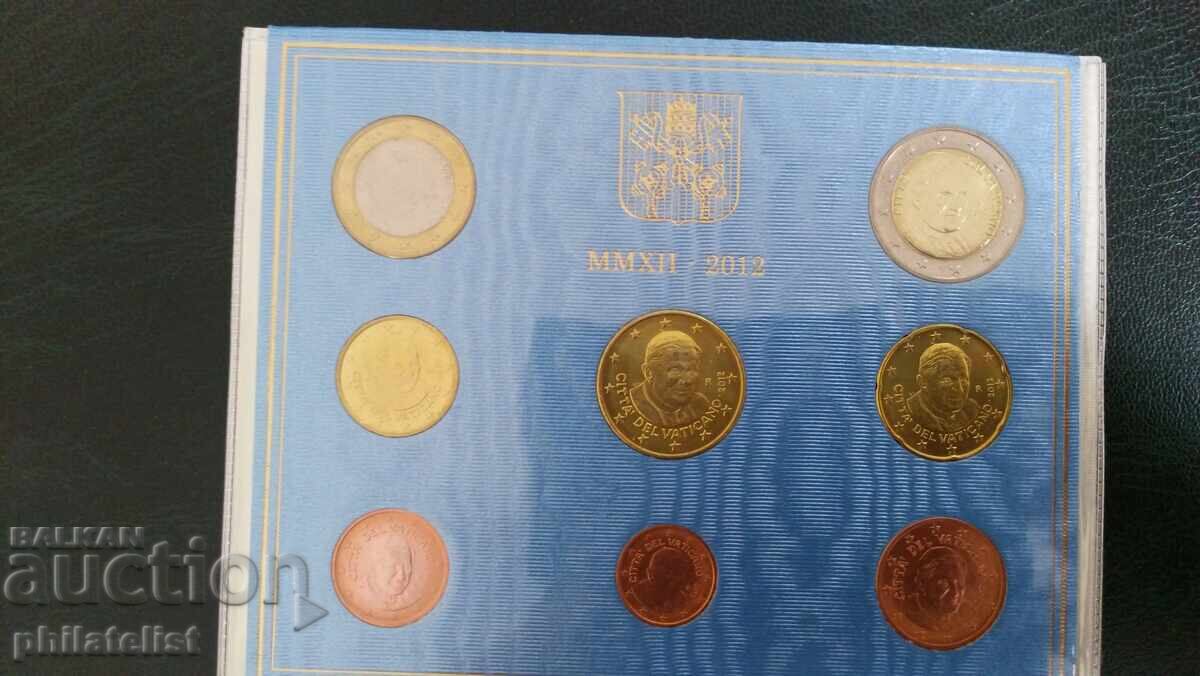 Licitație Vatican 2012 - set complet de la 1 cent la 2 euro BU