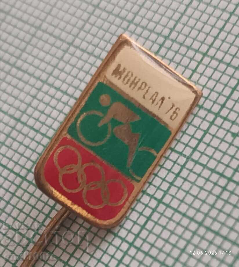 Insignă - Olimpiada Montreal 76 Ciclism cu preț € 1.00 | 1.96 BGN